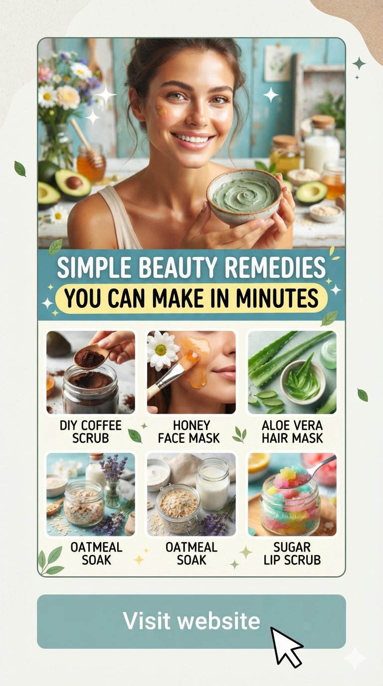 Simple Beauty Remedies You Can Make in Minutes