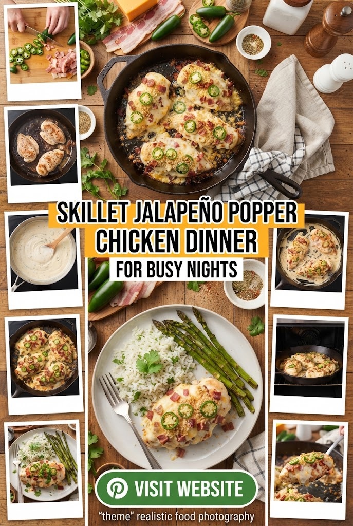 Skillet Jalapeño Popper Chicken Dinner for Busy Nights
