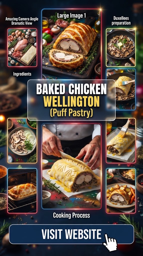 Baked Chicken Wellington (Puff Pastry)