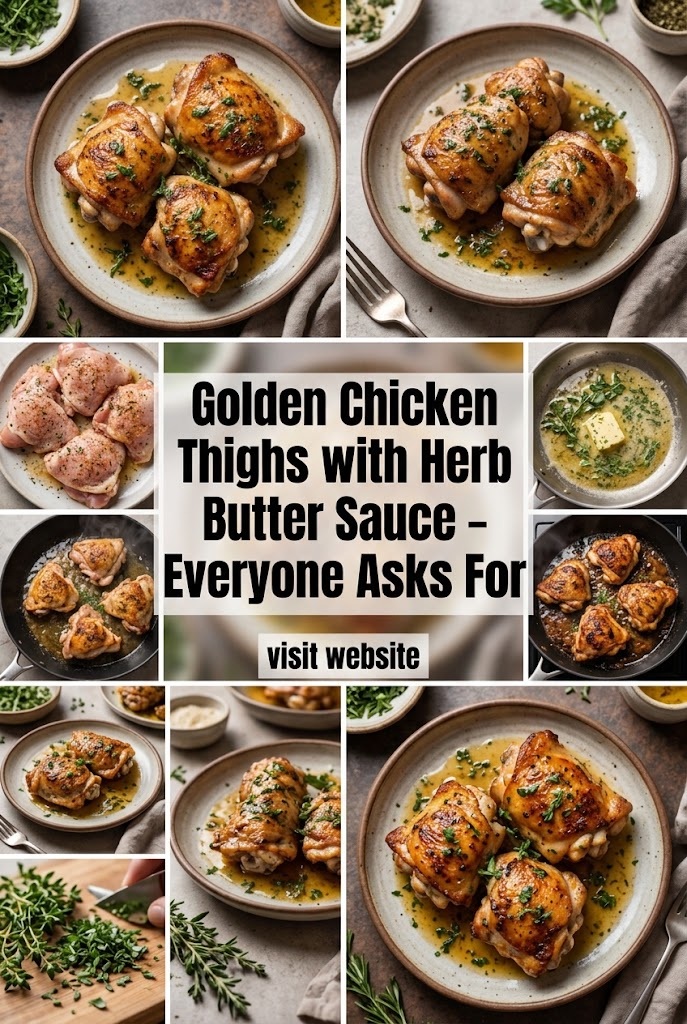 Golden Chicken Thighs with Herb Butter Sauce – Everyone Asks For