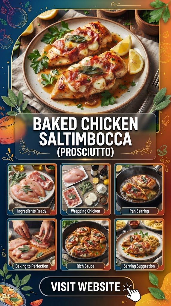 Baked Chicken Saltimbocca (Prosciutto)