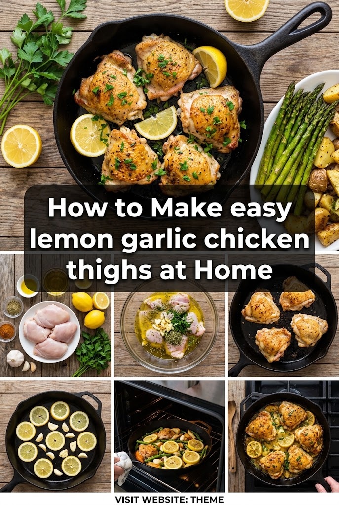 How to Make easy lemon garlic chicken thighs at Home